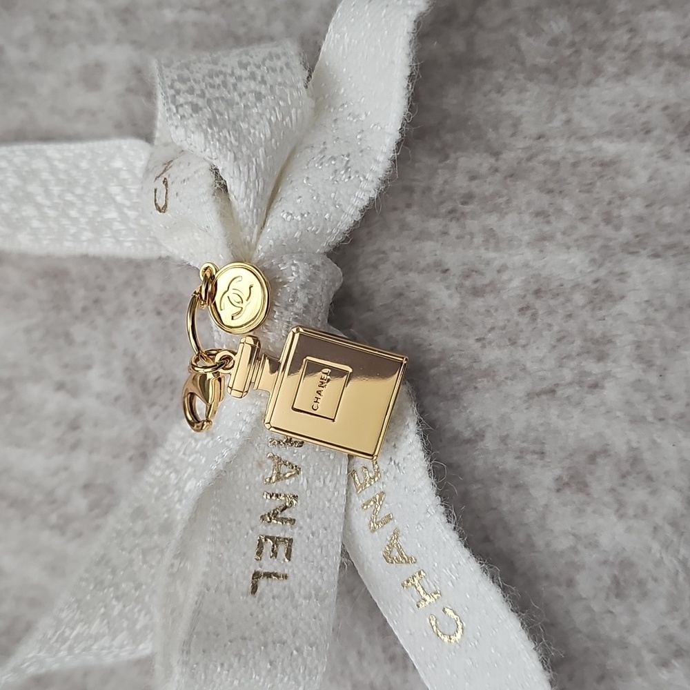 CHANEL Gold Perfume Bottle Charm
